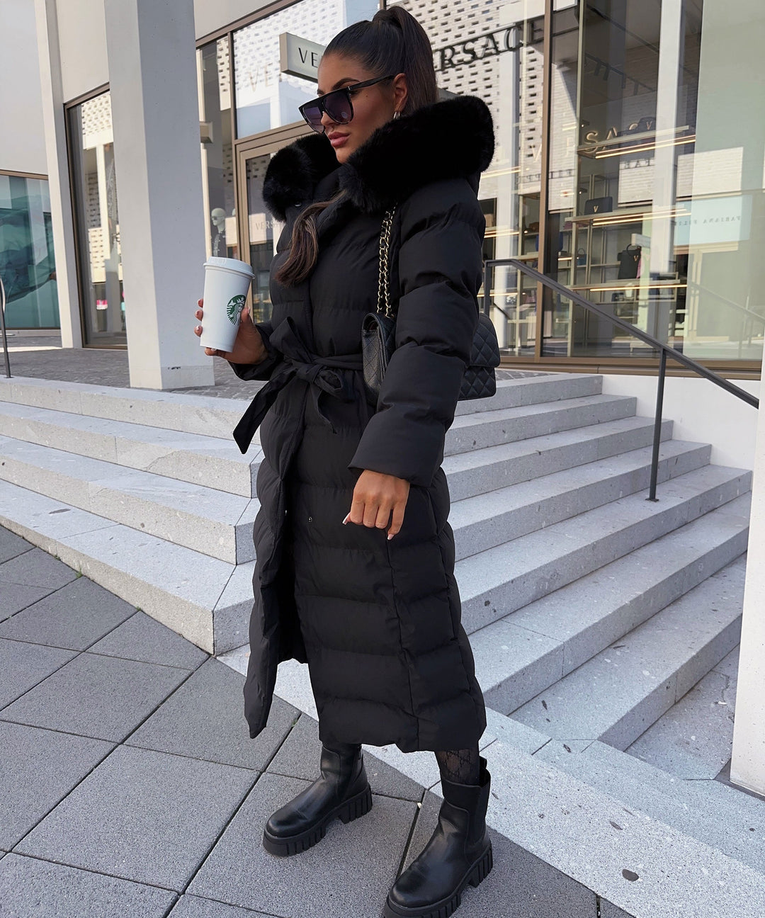 Eliza | Women's Black Winter Jacket Parka