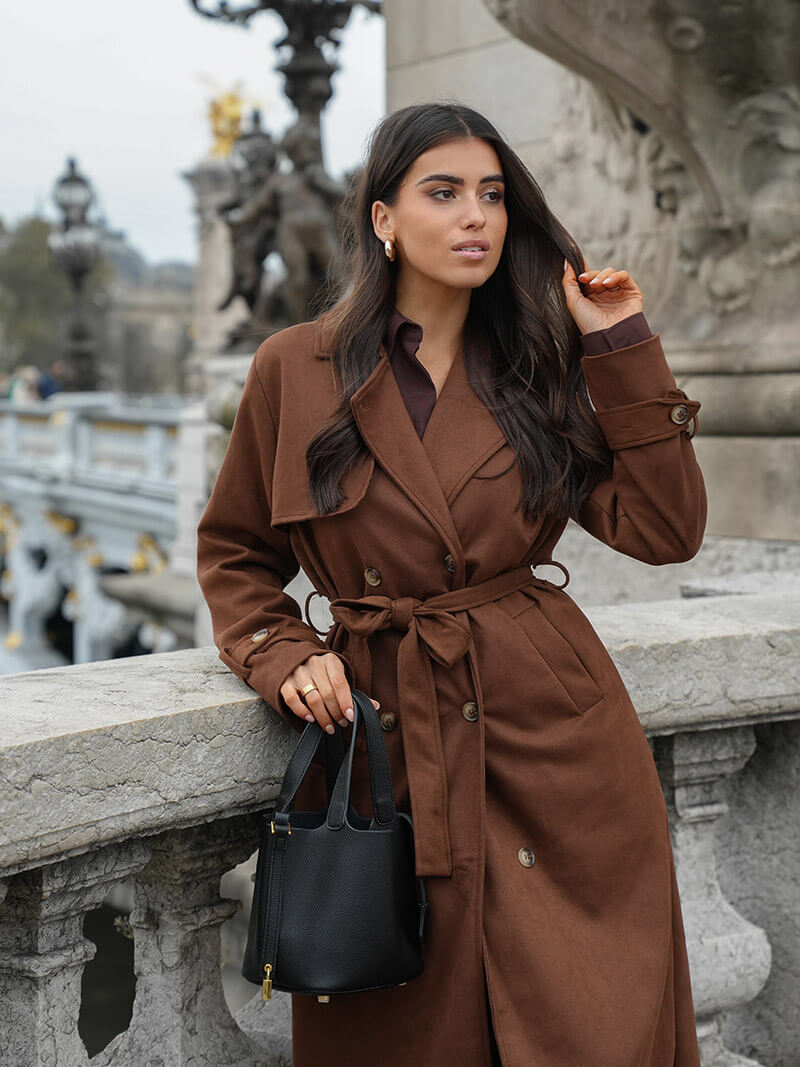 Annabelle | Suede Trench Coat