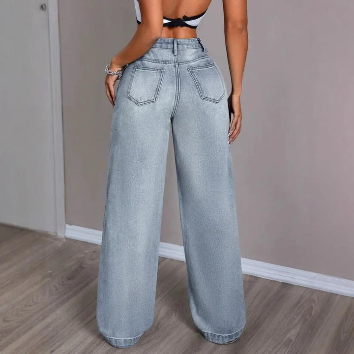 Amelia | Women's Vintage Wide-Leg Mom Jeans