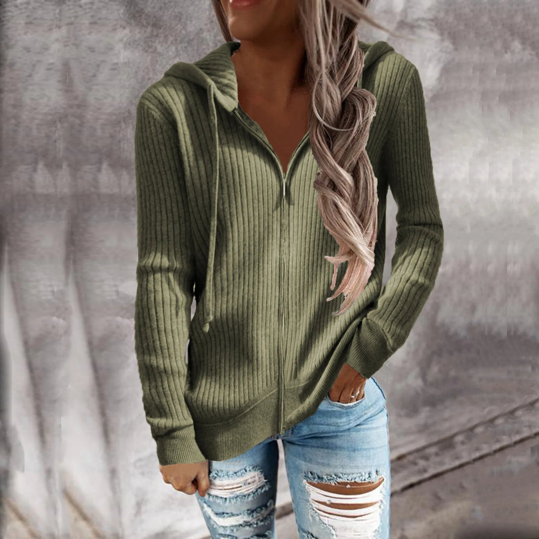 Harriet | Women's Hooded Zipper Sweater