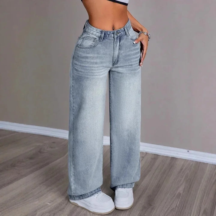 Amelia | Women's Vintage Wide-Leg Mom Jeans