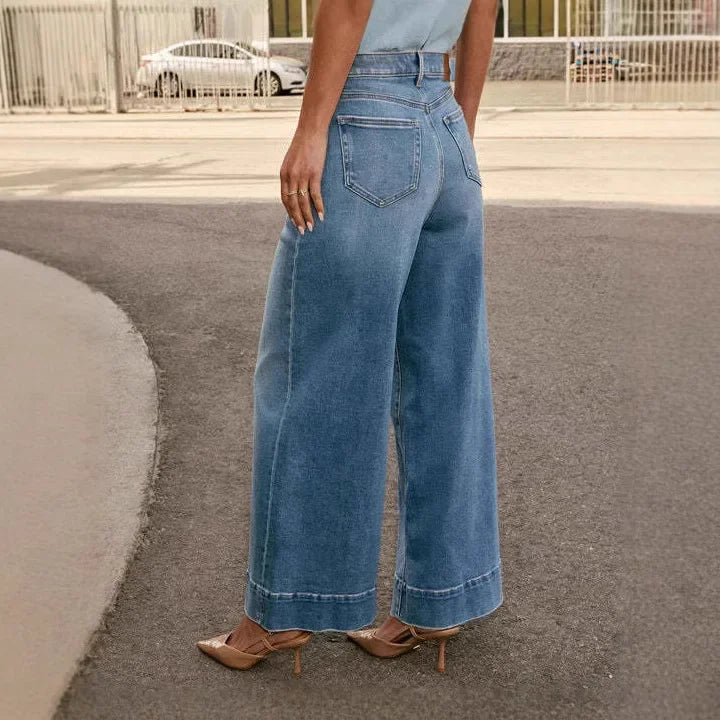 Beatrice | Women's High Waist Wide-Leg Jeans