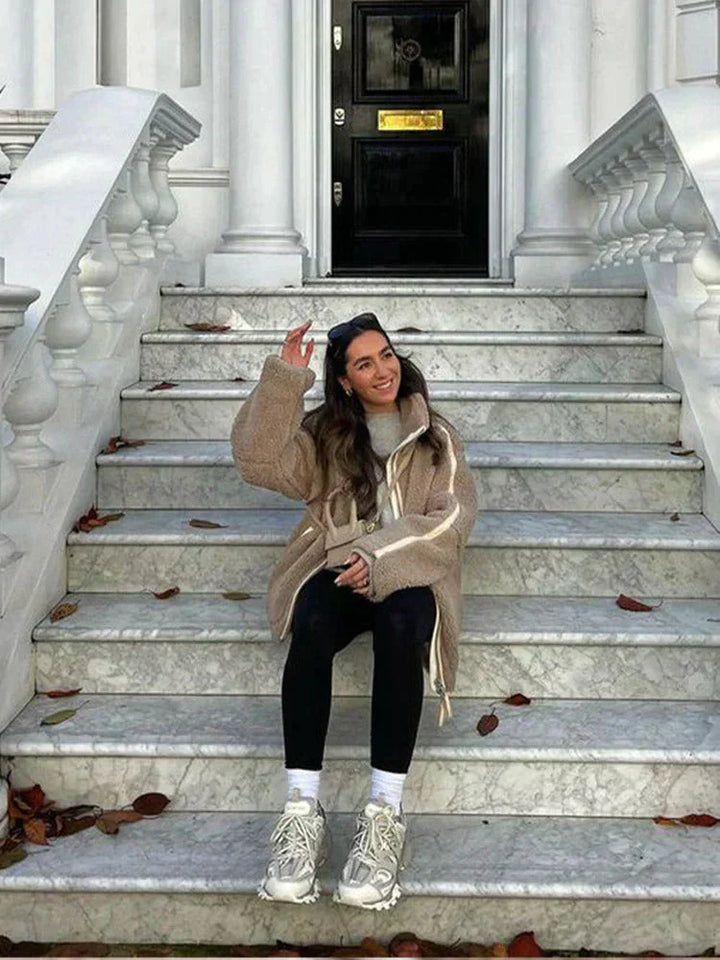 Edith | Zip-Up Teddy Jacket