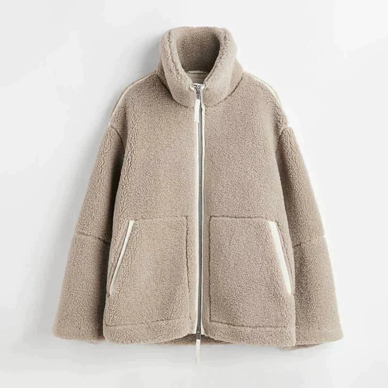 Edith | Zip-Up Teddy Jacket