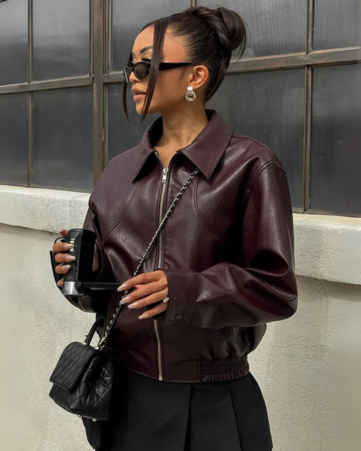 Lydia | Retro Leather Jacket