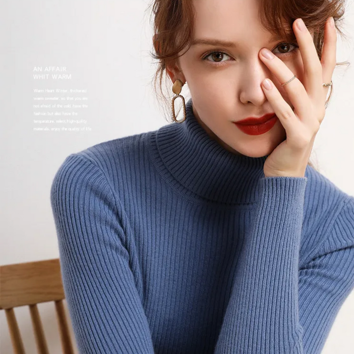Violet | Winter-Ready Cashmere Turtleneck Sweater
