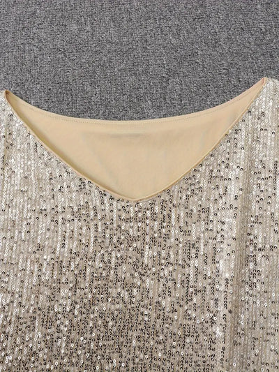 Isla - Contrast Sequin Dress