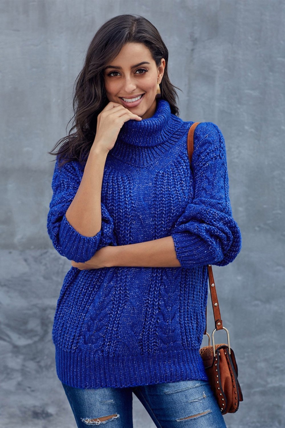 Ophelia | Winter Cable Knit Turtleneck Sweater for Women