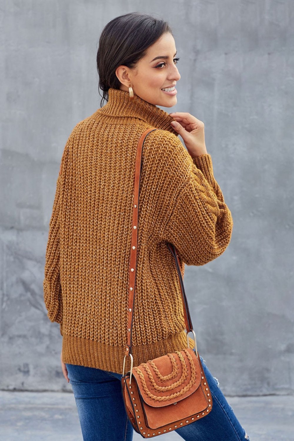 Ophelia | Winter Cable Knit Turtleneck Sweater for Women