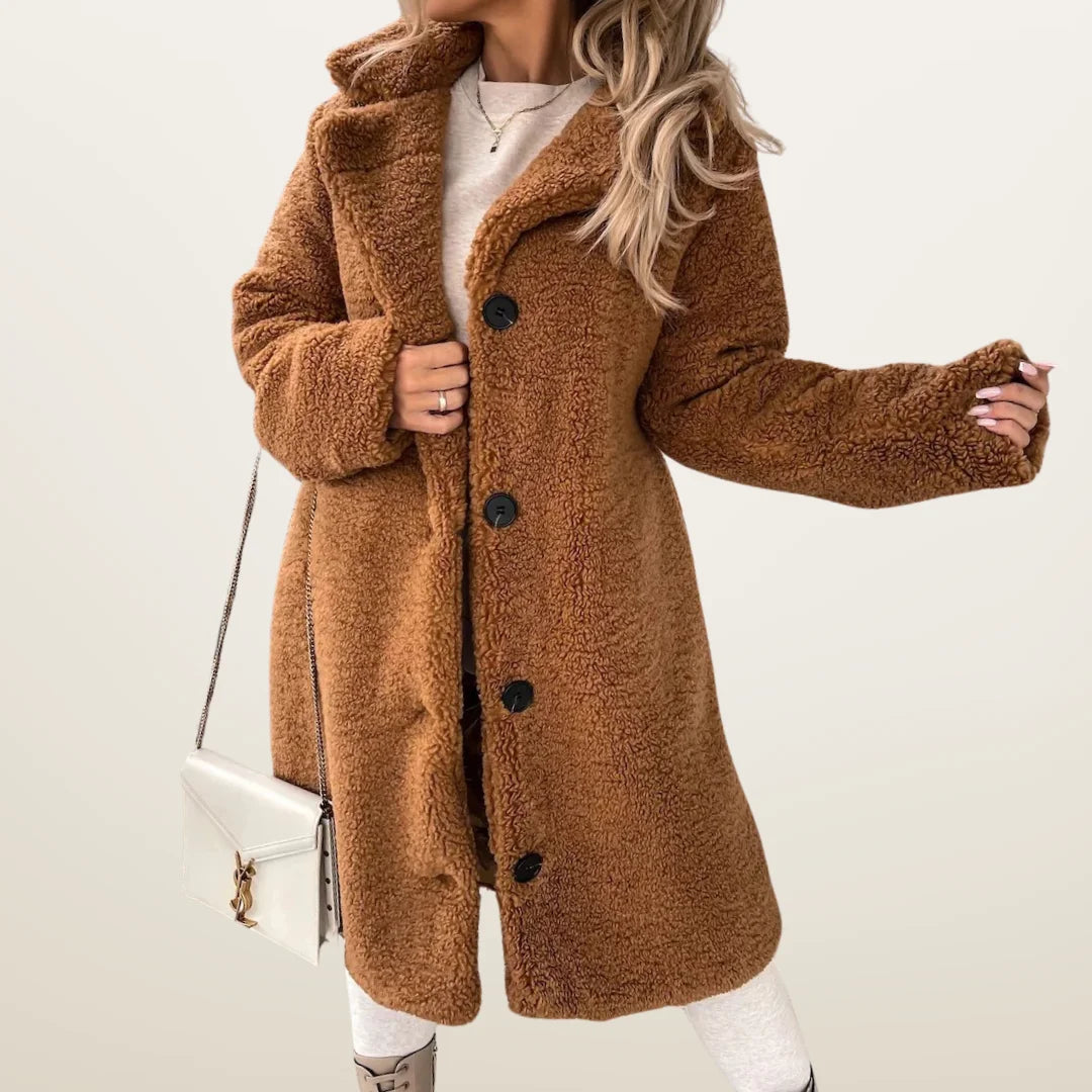 Charlotte | Women's Long Buttoned Winter Jacket