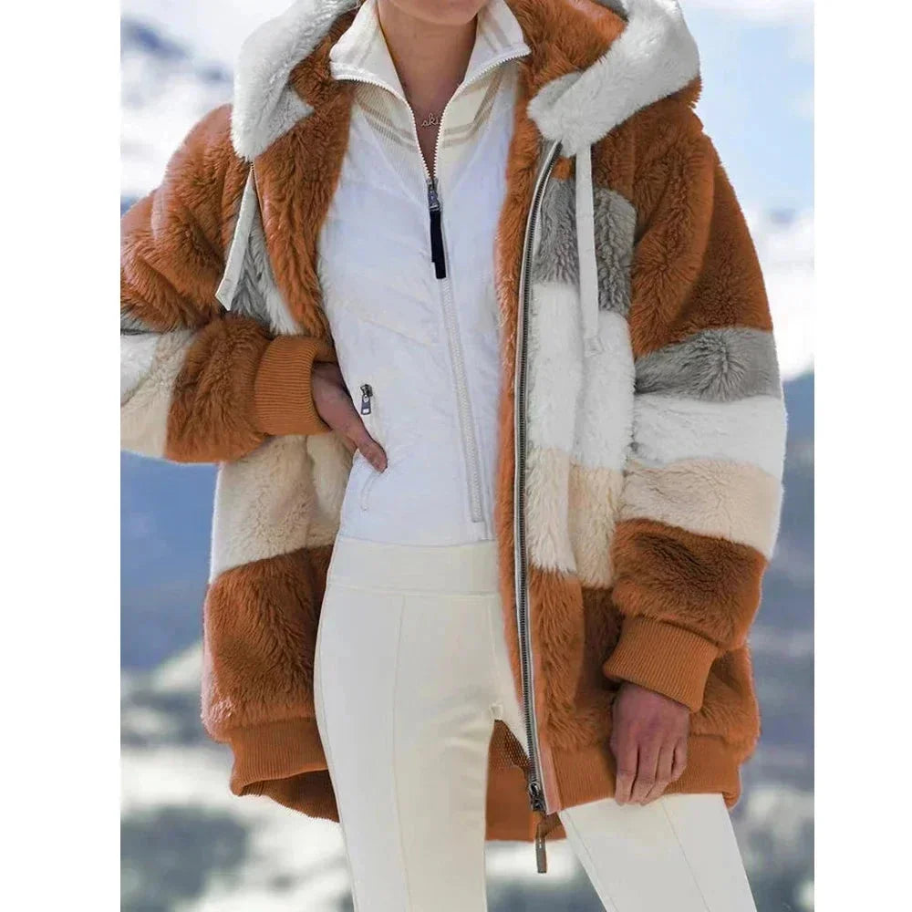 Daphne | Women's Colorblock Hooded Winter Jacket