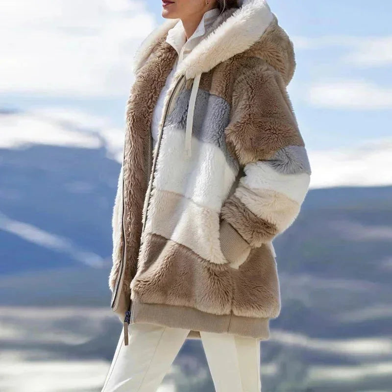 Daphne | Women's Colorblock Hooded Winter Jacket