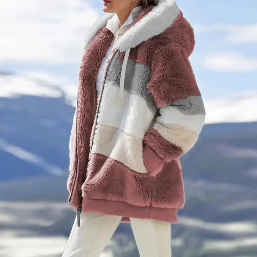 Daphne | Women's Colorblock Hooded Winter Jacket