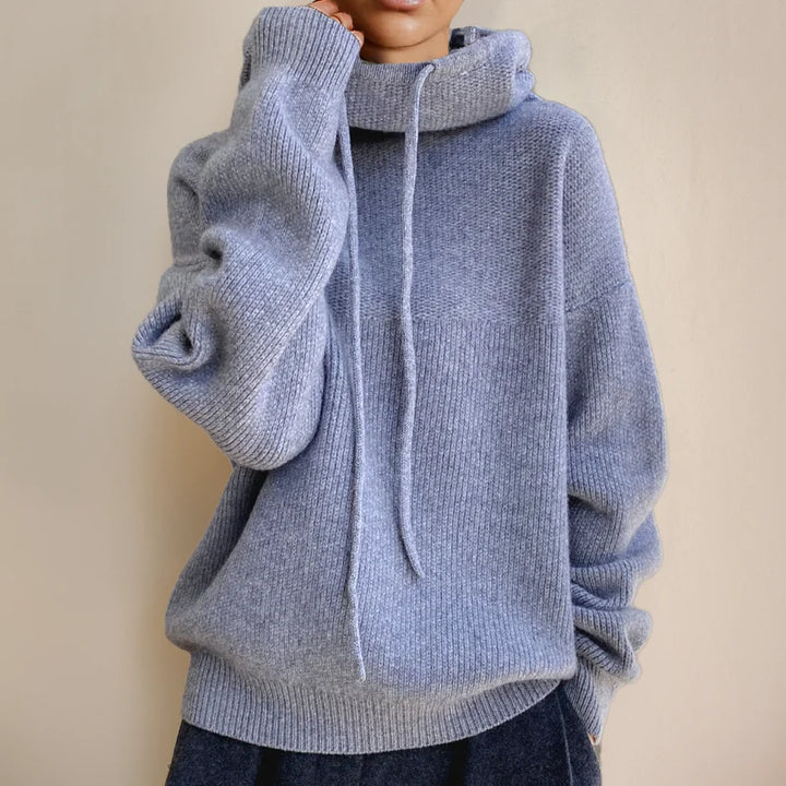 Felicity | Women's Sweater with Cowl Neck and Drawstrings