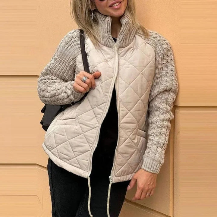 Grace | Women's Winter Jacket with Knit Sleeves