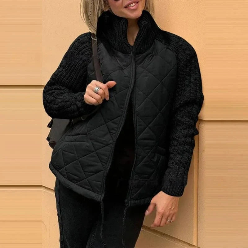Grace | Women's Winter Jacket with Knit Sleeves