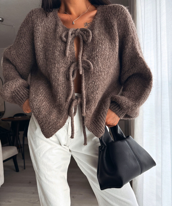 Lucy | Women's Brown Sweater Cardigan