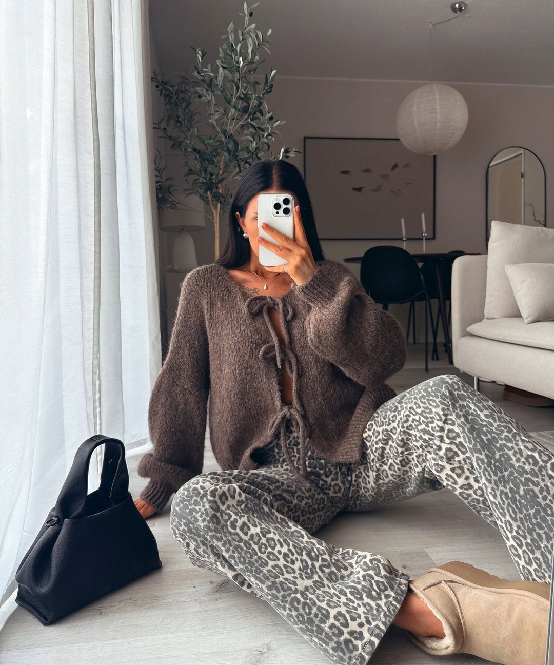 Lucy | Women's Brown Sweater Cardigan