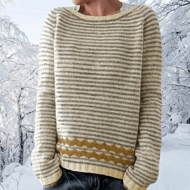 Nancy | Cozy Striped Wool Sweater for Winter