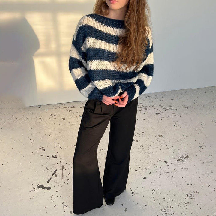 Phoebe | Striped Knit Sweater for Women