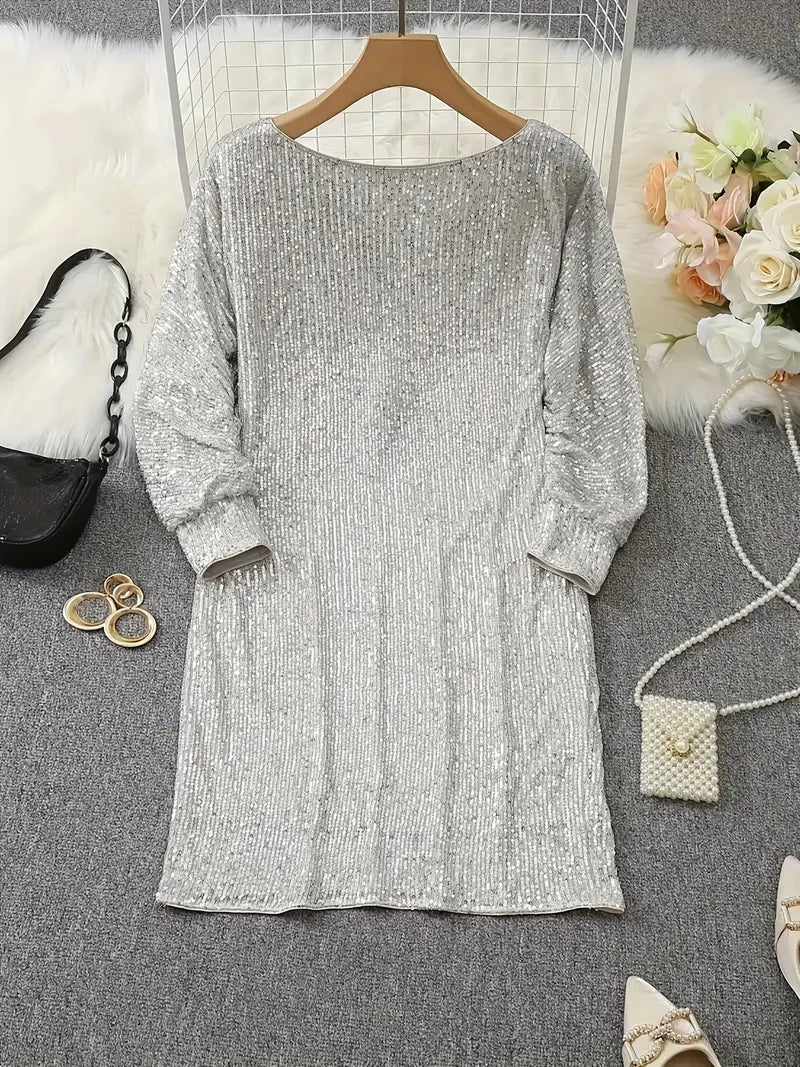 Isla - Contrast Sequin Dress