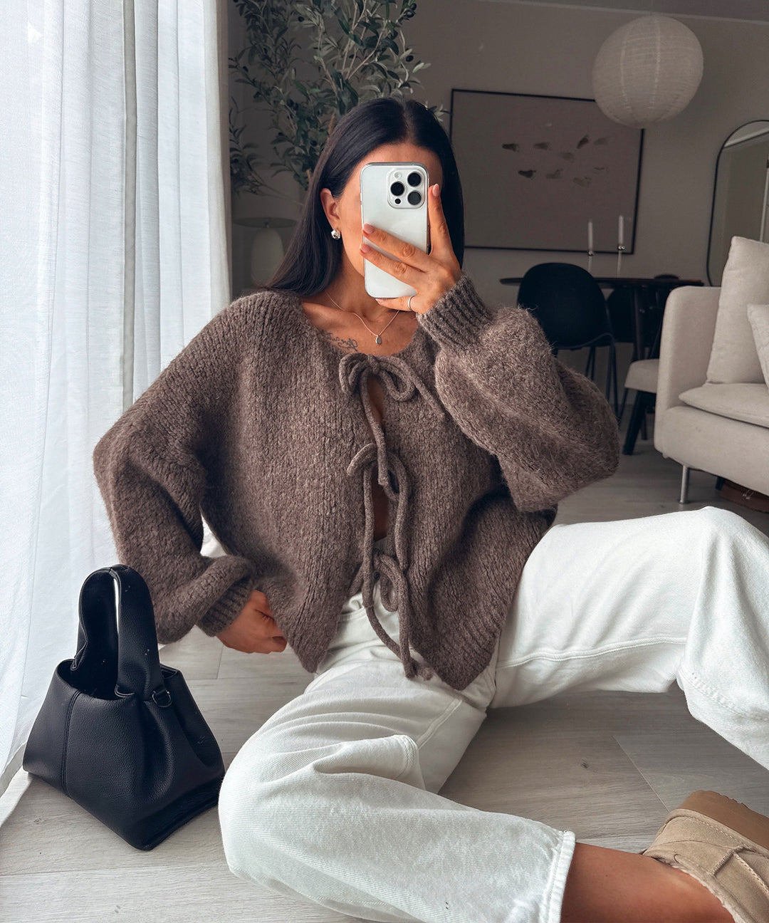 Lucy | Women's Brown Sweater Cardigan