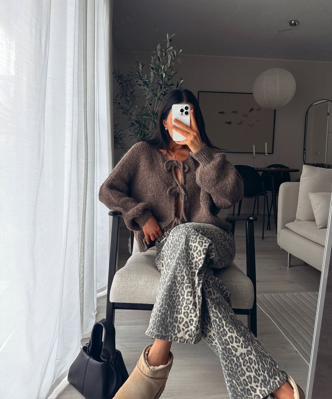 Lucy | Women's Brown Sweater Cardigan