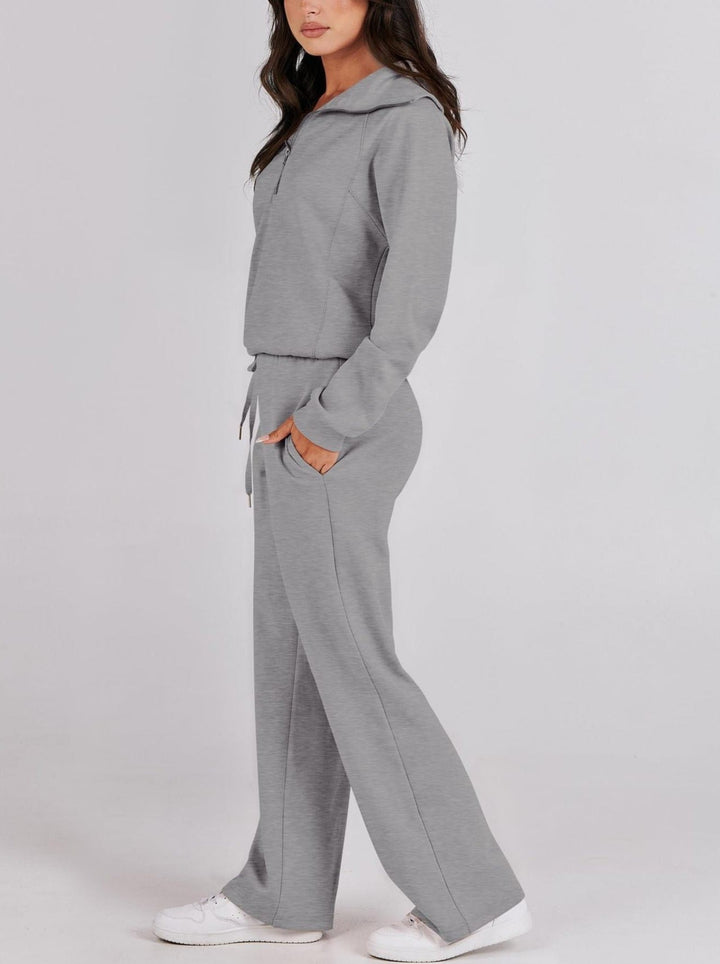 Sophia | Women's Stylish Long Sleeve Set with Zip