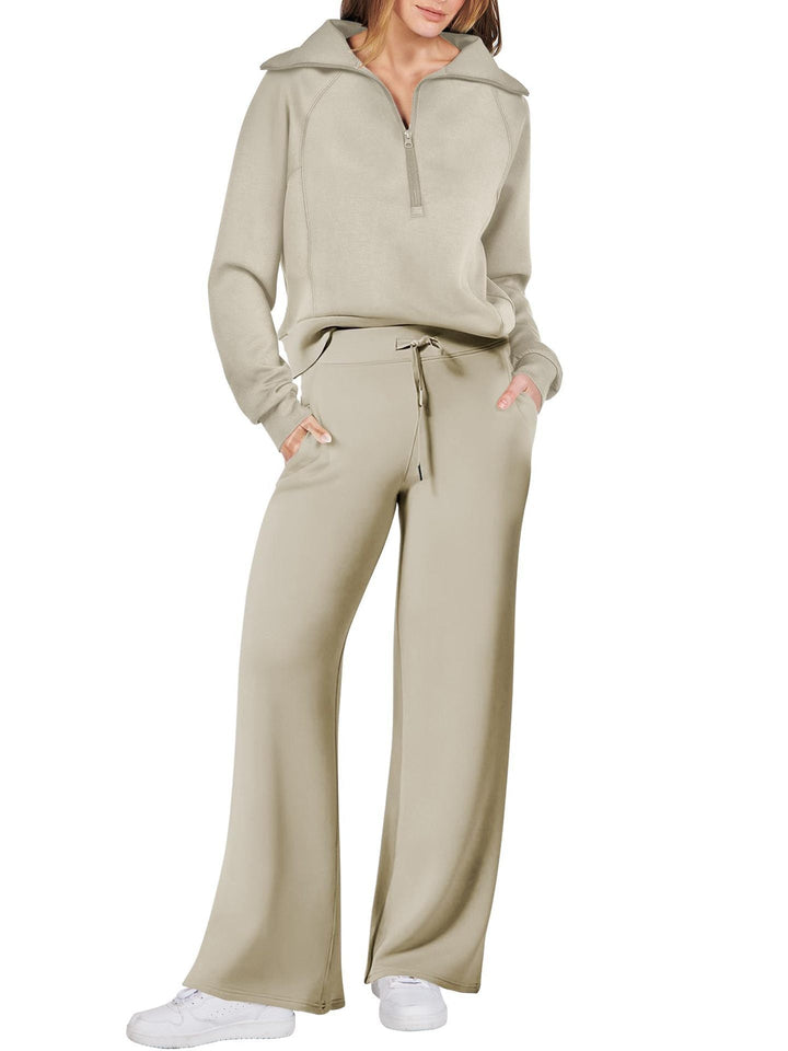 Sophia | Women's Stylish Long Sleeve Set with Zip