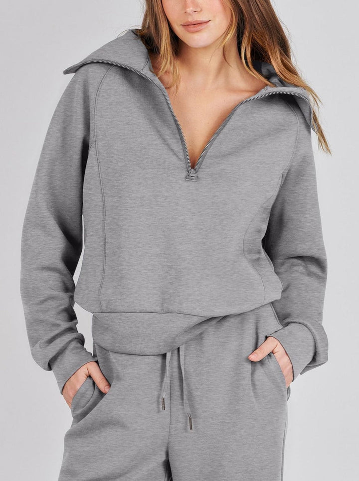 Sophia | Women's Stylish Long Sleeve Set with Zip