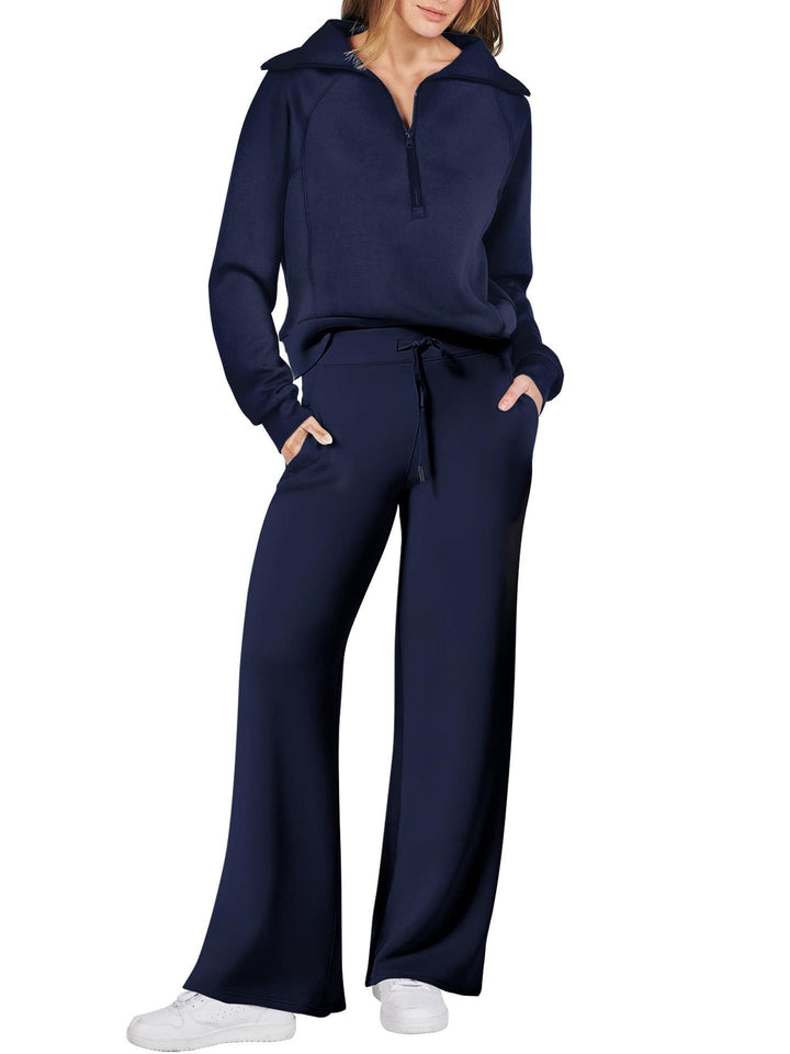 Sophia | Women's Stylish Long Sleeve Set with Zip