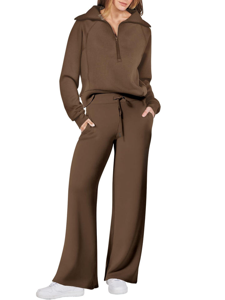 Sophia | Women's Stylish Long Sleeve Set with Zip