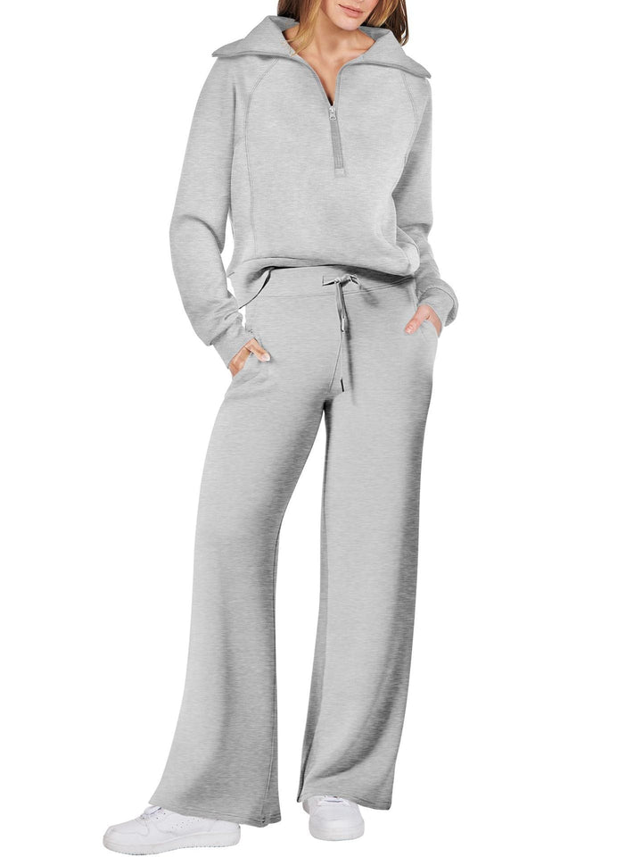 Sophia | Women's Stylish Long Sleeve Set with Zip