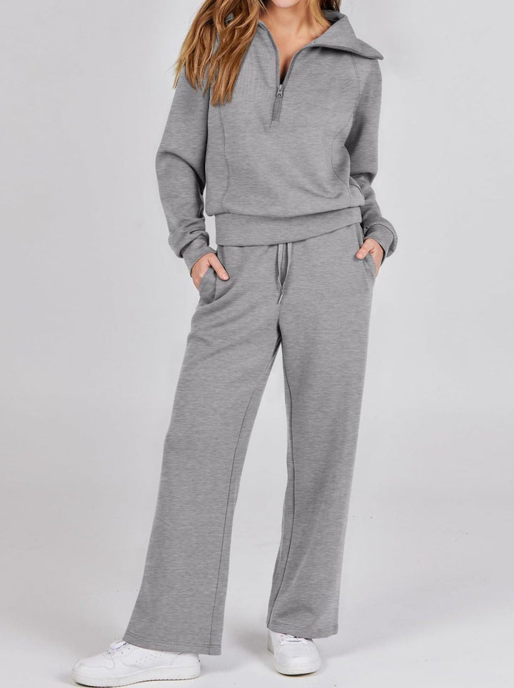 Sophia | Women's Stylish Long Sleeve Set with Zip