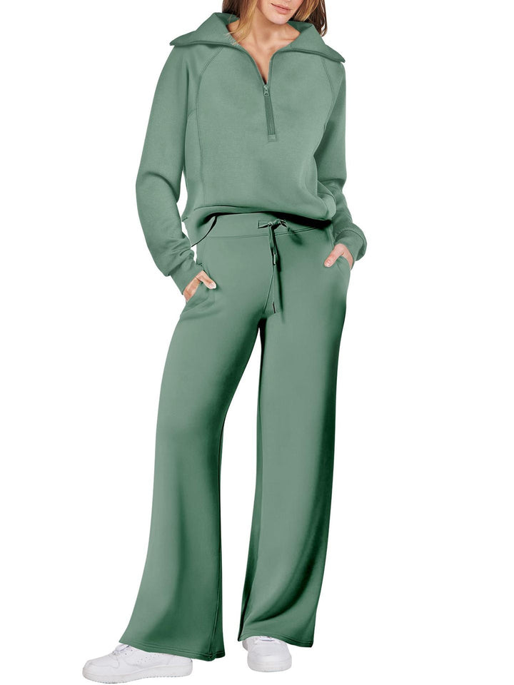 Sophia | Women's Stylish Long Sleeve Set with Zip