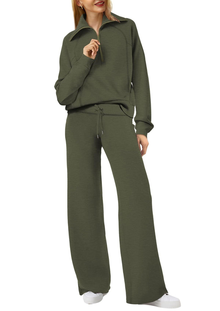 Sophia | Women's Stylish Long Sleeve Set with Zip