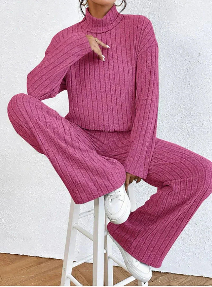 Lucy | Women's Turtleneck Sweater and Pants Set