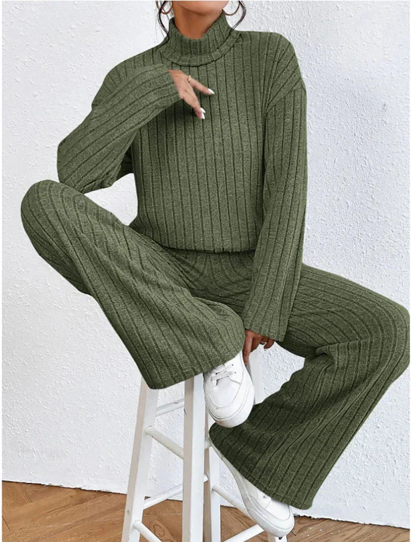 Lucy | Women's Turtleneck Sweater and Pants Set