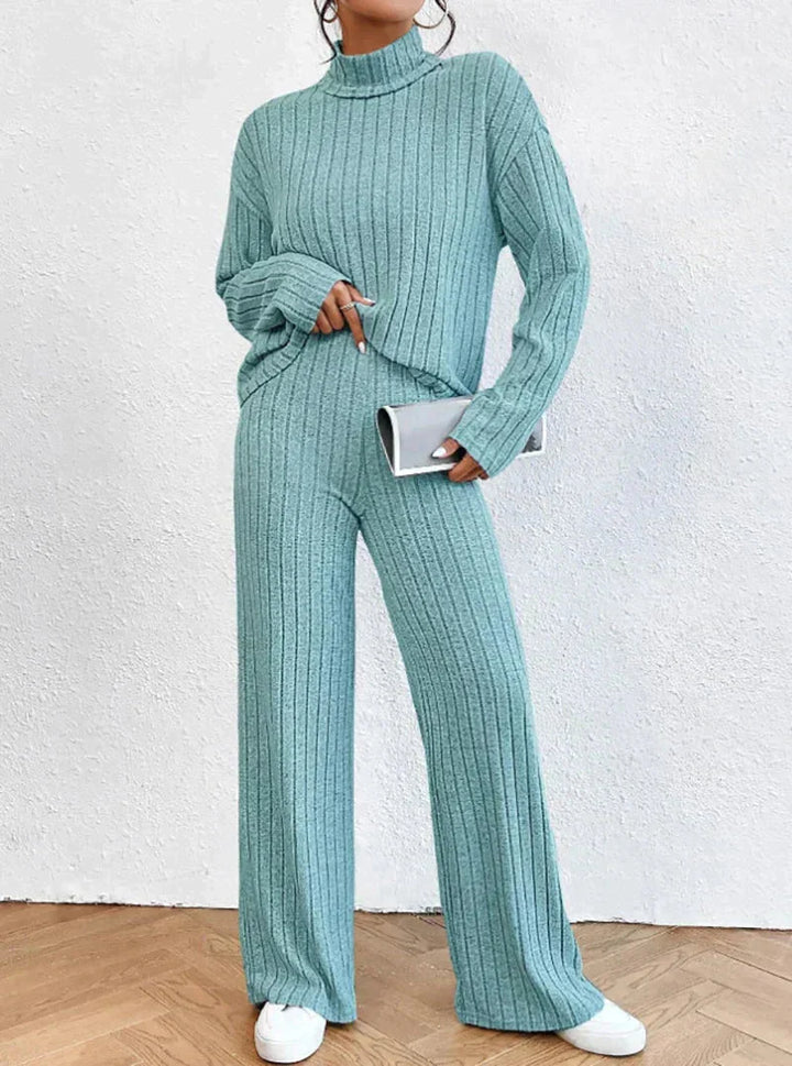 Lucy | Women's Turtleneck Sweater and Pants Set