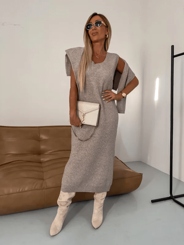 Charlotte | Women's Turtleneck Sweater and Dress Set