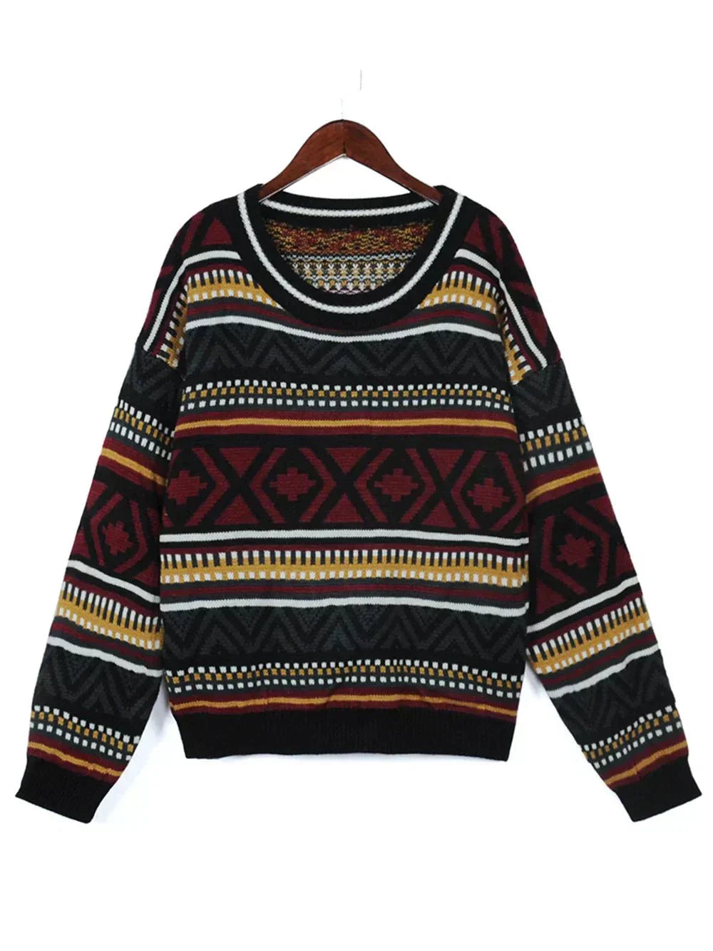 Esme | Geometric Print Sweater for Winter Style