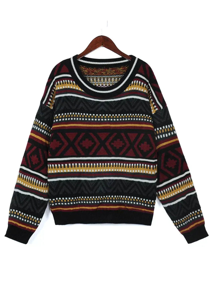 Esme | Geometric Print Sweater for Winter Style