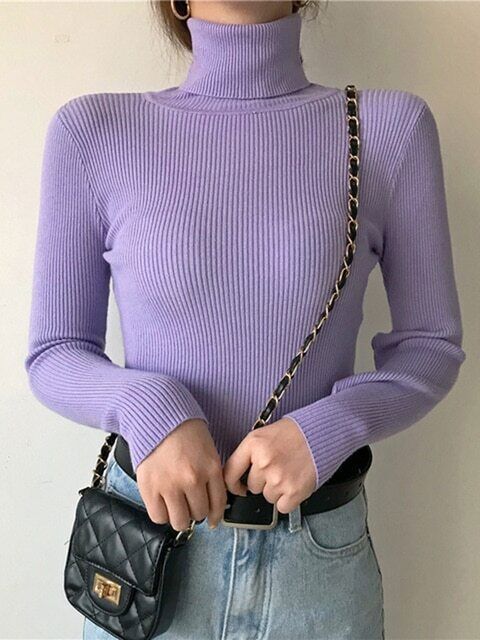 Violet | Winter-Ready Cashmere Turtleneck Sweater
