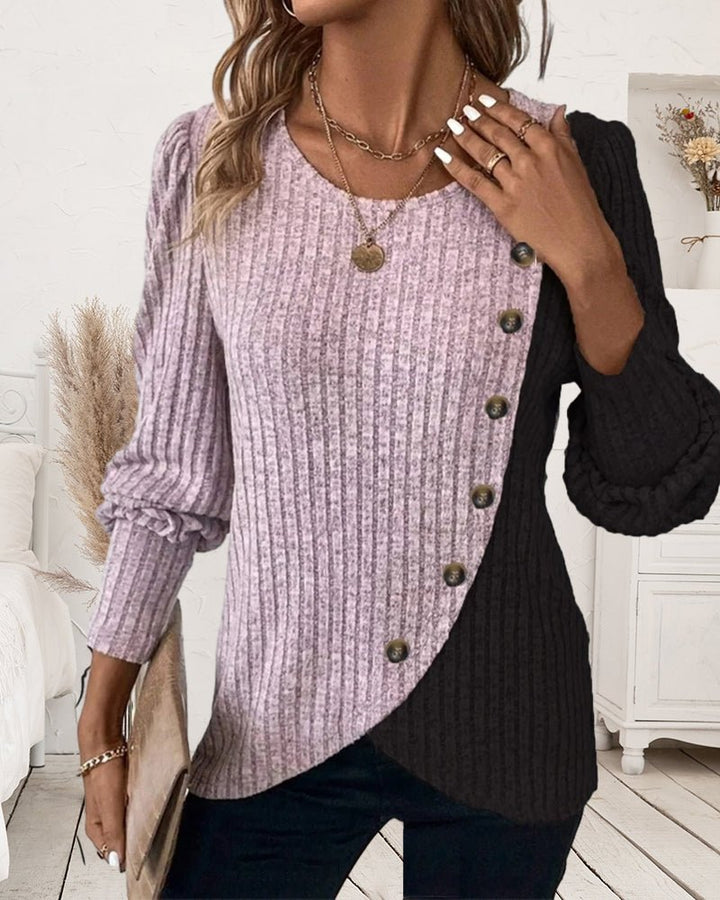 Phoebe | Cozy Winter Knit Sweater with Buttons